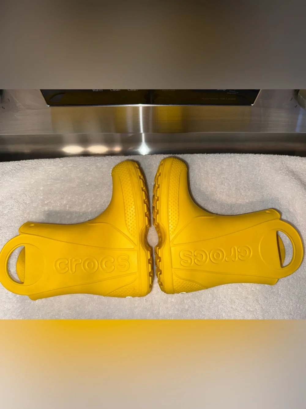 CROCS Kids'‎ Yellow Classic Rain Boot with Handle